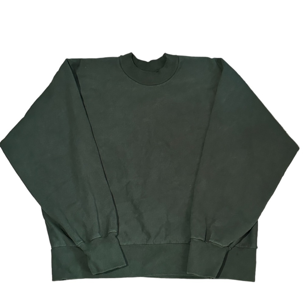 Los Angeles Apparel 14oz Green Heavy Fleece Cotton Crewneck Unisex Sweatshirt